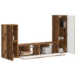 vidaXL Tv-meubelset 4 st 30 x 31 x 100 cm Oudhout