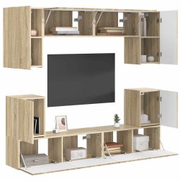 vidaXL Tv-meubelset 5 st Sonoma Eiken Bewerkt hout