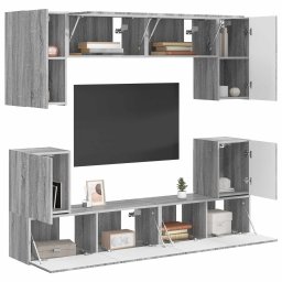 vidaXL Tv-meubelset 5 st Grijs Sonoma Bewerkt hout