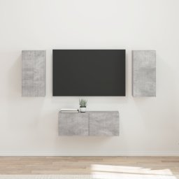 vidaXL Tv-meubelset 6 st Beton Grijs Bewerkt hout