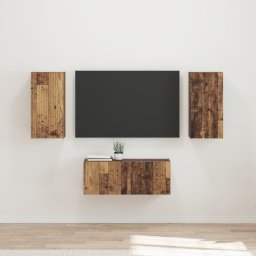 vidaXL Tv-meubelset 6 st Oudhout Bewerkt hout