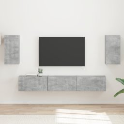 vidaXL Tv-meubelset 5 st Beton Grijs Bewerkt hout