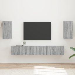 vidaXL Tv-meubelset 5 st Grijs Sonoma Bewerkt hout