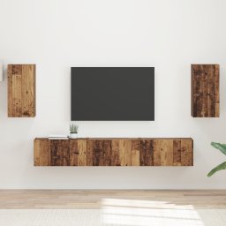 vidaXL Tv-meubelset 5 st Oudhout Bewerkt hout
