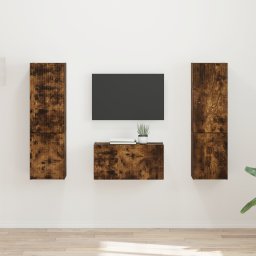 vidaXL Tv-meubelset 5 st Gerookt eiken Bewerkt hout
