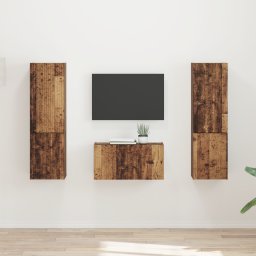 vidaXL Tv-meubelset 5 st Oud Hout Bewerkt hout