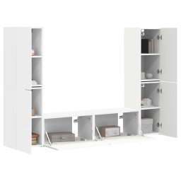 vidaXL Tv-meubelset 6 st 31 x 30 x 60 cm Wit