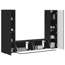 vidaXL Tv-meubelset 6 st 31 x 30 x 60 cm Zwart