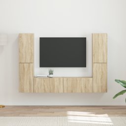vidaXL Tv-meubelset 6 st Sonoma Eiken Bewerkt hout