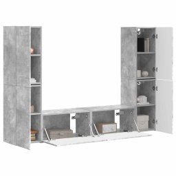 vidaXL Tv-meubelset 6 st 31 x 30 x 60 cm Betongrijs