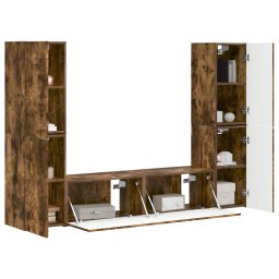 vidaXL Tv-meubelset 6 st 31 x 30 x 60 cm Gerookt eiken