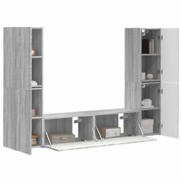 vidaXL Tv-meubelset 6 st 31 x 30 x 60 cm Grijs Sonoma