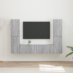 vidaXL Tv-meubelset 6 st Grijs Sonoma Bewerkt hout