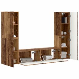 vidaXL Tv-meubelset 6 st 31 x 30 x 60 cm Oud hout
