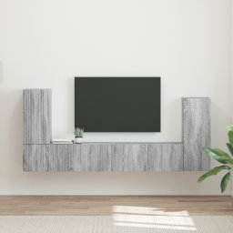 vidaXL Tv-meubelset 4 st Grijs Sonoma Bewerkt hout