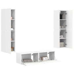 vidaXL Tv-meubelset 6 st 31 x 30 x 60 cm Wit