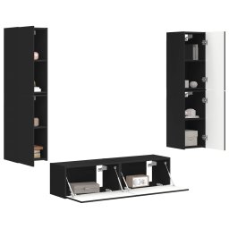 vidaXL Tv-meubelset 6 st 31 x 30 x 60 cm Zwart