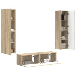 vidaXL Tv-meubelset 6 st 31 x 30 x 60 cm Sonoma Eiken