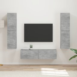 vidaXL Tv-meubelset 6 st Beton Grijs Bewerkt hout