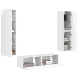 vidaXL Tv-meubelset 6 st 31 x 30 x 60 cm Hoogglans wit
