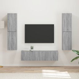 vidaXL Tv-meubelset 6 st Grijs Sonoma Bewerkt hout