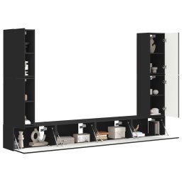 vidaXL Tv-meubelset 8 st 31 x 30 x 60 cm Zwart