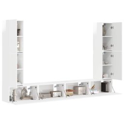 vidaXL Tv-meubelset 8 st 31 x 30 x 60 cm Hoogglans wit