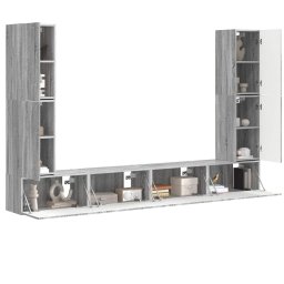 vidaXL Tv-meubelset 8 st 31 x 30 x 60 cm Grijs Sonoma