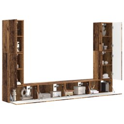 vidaXL Tv-meubelset 8 st 31 x 30 x 60 cm Oud Hout
