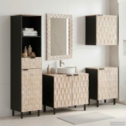 vidaXL Badkamer Sets 5 pcs Witte Was Afwerking Massief Mango Hout