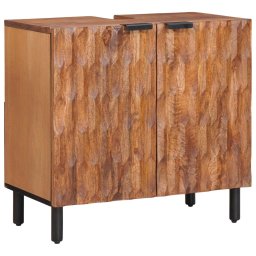 vidaXL Badkamer Sets 2 pcs Acacia Bruin Winish Massief Mango Hout
