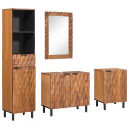 vidaXL Badkamer Sets 4 pcs Acacia Bruin Winish Massief Mango Hout