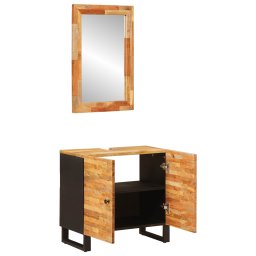 vidaXL Badkamer Sets 2 st Naturel Massief Mango Hout