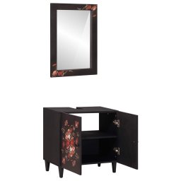 vidaXL Badkamerkastenset 2 st 62 x 33 x 58 cm Massief Mango Hout