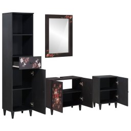 vidaXL Badkamerkastenset 4 st Massief Mango Hout