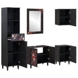 vidaXL Badkamerkastenset 5 st 62 x 33 x 58 cm Massief Mango Hout