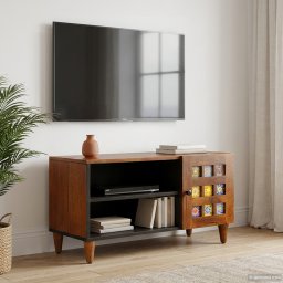 vidaXL TV-kast Walnotenhout 80 x 33 x 46 cm Massief Mango Hout