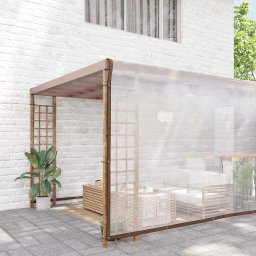 vidaXL Doorzichtig zeildoek met zeilringen 8x10 m polyethyleen