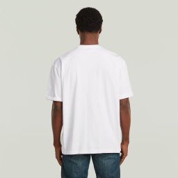 Multi Technique Graphic Relaxed T-Shirt - Wit - Heren