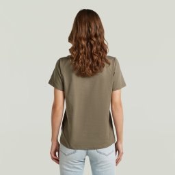 Scoop Neck T-Shirt - Bruin - Dames