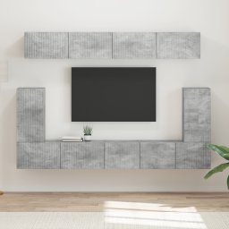 vidaXL Tv-meubelset 5 st Beton Grijs Bewerkt hout