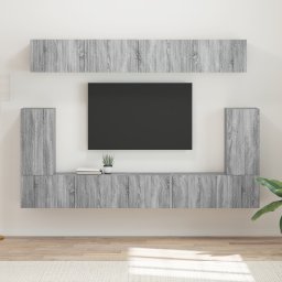 vidaXL Tv-meubelset 5 st Grijs Sonoma Bewerkt hout