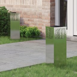 vidaXL Solar LED Pad Licht 2 st Warmwit 18 x 18 x 50 cm Gegalvaniseerd