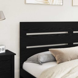 vidaXL Hoofdbord Zwart Eiken Bewerkt hout