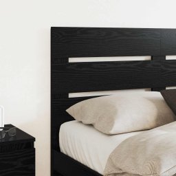 vidaXL Hoofdbord Zwart Eiken Bewerkt hout