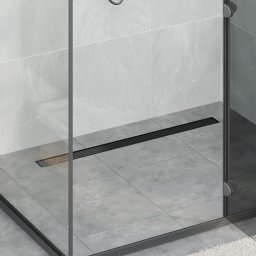 vidaXL 2 in 1 Doucheafvoer Zwart 100 cm Roestvrij staal 304