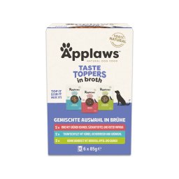 6x85g Applaws Taste Toppers Probeerverpakking Bouillon Hondenvoer nat