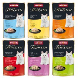 18x50g Maaltijdzakjes (6 Smaken) animonda vom Feinsten Kattenvoer