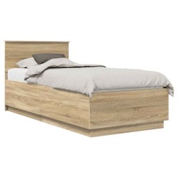 vidaXL Bedframe Sonoma Eiken 70 x 190 cm Bewerkt hout