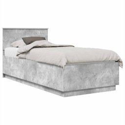 vidaXL Bedframe Beton Grijs 70 x 190 cm Bewerkt hout